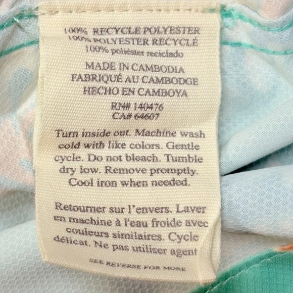 Faherty Shorelite Floral Button Down Shirt Mens M Ventilated Back NWT $148 - Picture 8 of 12